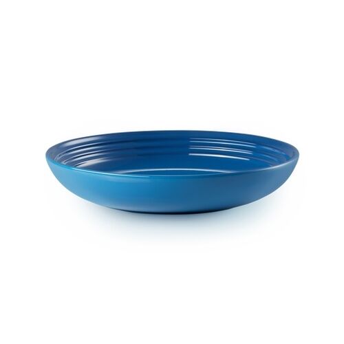 Le Creuset aardewerken diep bord - 22 cm - marseille blauw