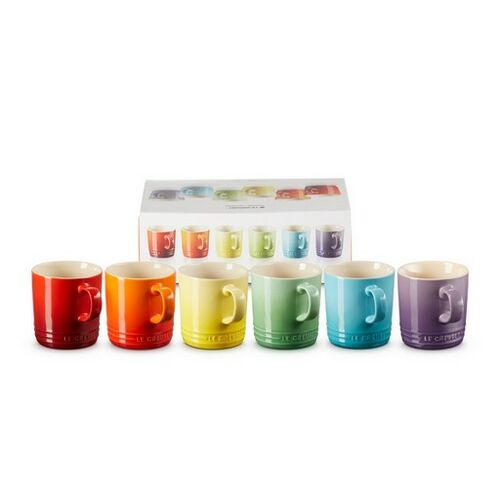 Le Creuset aardewerken koffiebeker set  - 0.20 liter - regenboog