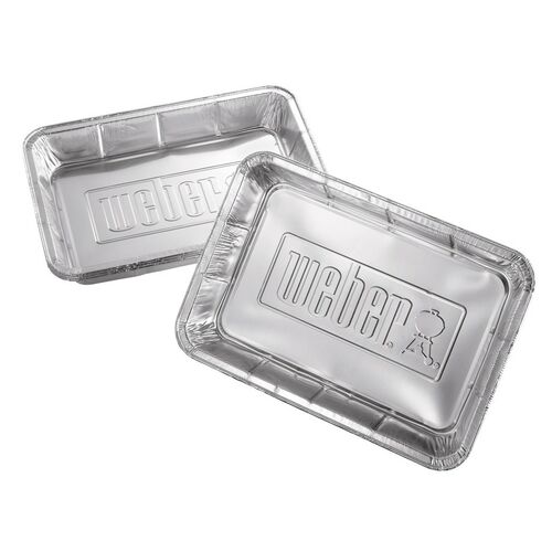 Weber aluminium lekbakjes - groot -10 stuks