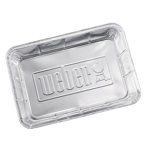 Weber aluminium lekbakjes - groot -10 stuks
