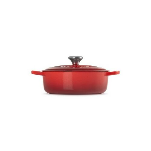 Le Creuset lage gietijzeren ronde braadpan 24 cm / 3.1 liter - kersenrood