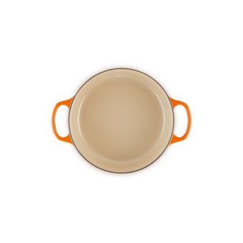 Le Creuset lage gietijzeren ronde braadpan 24 cm / 3.1 liter - oranjerood