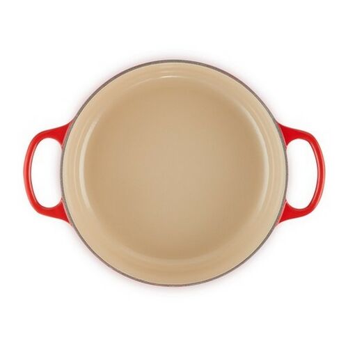 Le Creuset lage gietijzeren ronde braadpan 30 cm / 6.2 liter - kersenrood