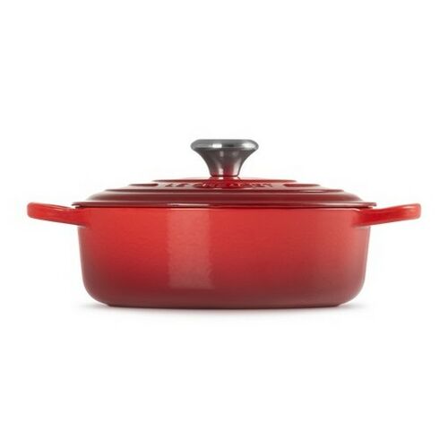Le Creuset lage gietijzeren ronde braadpan 30 cm / 6.2 liter - kersenrood