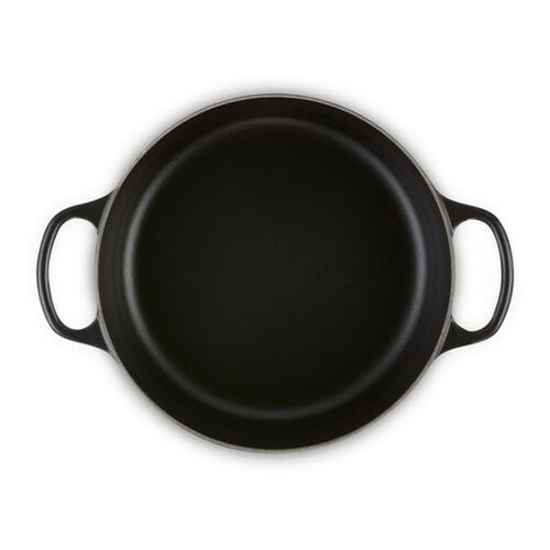 Le Creuset lage gietijzeren ronde braadpan 30 cm / 6.2 liter - mat zwart