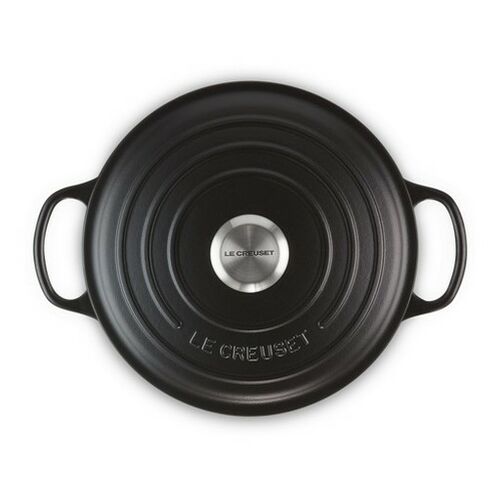 Le Creuset lage gietijzeren ronde braadpan 30 cm / 6.2 liter - mat zwart