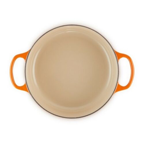 Le Creuset lage gietijzeren ronde braadpan 30 cm / 6.2 liter - oranjerood