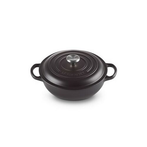 Le Creuset gietijzeren marmite - 22 cm / 2.2 liter - mat zwart
