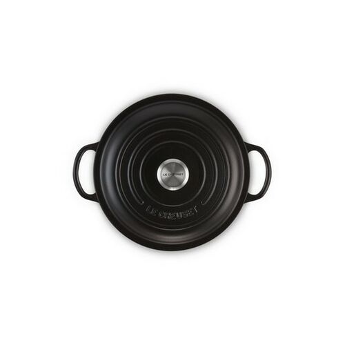 Le Creuset gietijzeren marmite - 22 cm / 2.2 liter - mat zwart