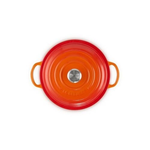 Le Creuset gietijzeren marmite - 22 cm / 2.2 liter - oranjerood