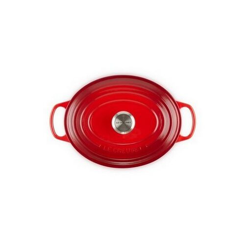 Le Creuset lage gietijzeren ovale braadpan - 27 cm / 3.4 liter - kersenrood