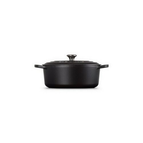 Le Creuset lage gietijzeren ovale braadpan - 27 cm / 3.4 liter - mat zwart