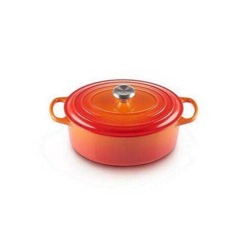 Le Creuset gietijzeren ovale braadpan - 27 cm / 4.1 liter - oranjerood