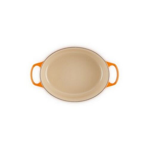 Le Creuset lage gietijzeren ovale braadpan - 27 cm / 3.4 liter - oranjerood