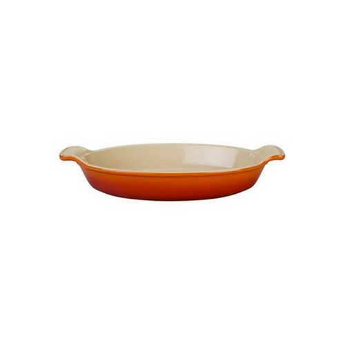 Le Creuset aardewerken ovale  ovenschaal - 28 cm / 1.6 liter - oranjerood