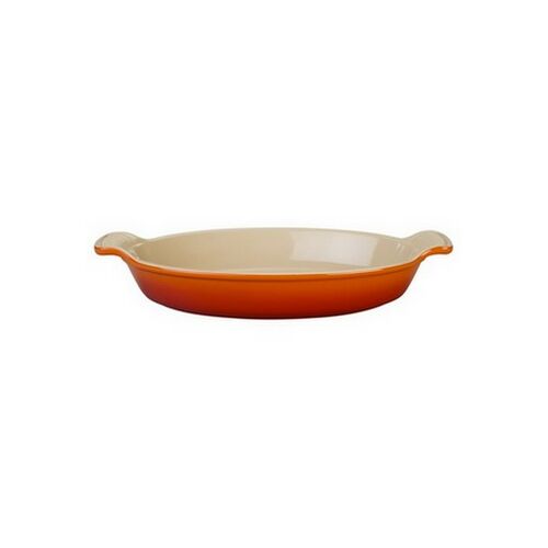 Le Creuset aardewerken ovale ovenschaal - 28 cm / 1.6 liter - oranjerood