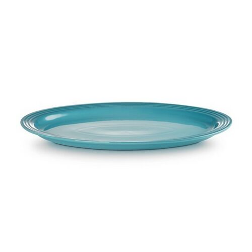 Le Creuset aardewerken ovale serveerschaal - 46 cm - caribbean blue