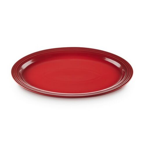 Le Creuset aardewerken ovale serveerschaal - 46 cm - kersenrood