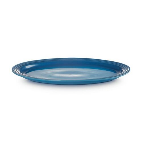 Le Creuset aardewerken ovale serveerschaal - 46 cm - marseille blauw