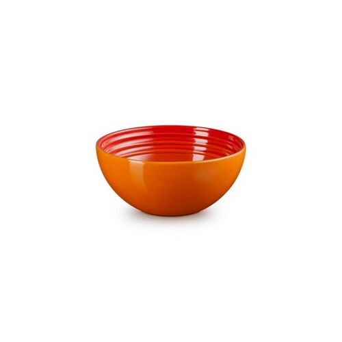 Le Creuset aardewerken snackschaaltje - 12 cm - 0.33 liter - oranjerood