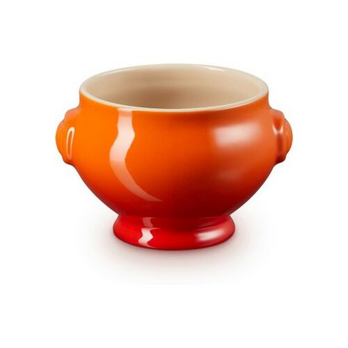 Le Creuset aardewerk soepkom - 11 cm / 0.6 liter  - oranjerood