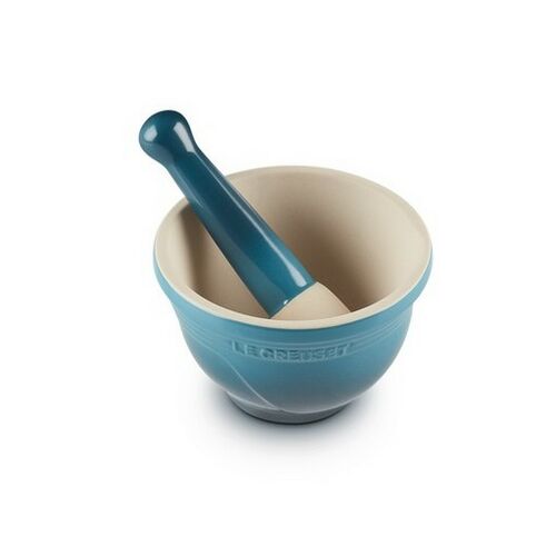 Le Creuset aardewerken vijzel - deep teal