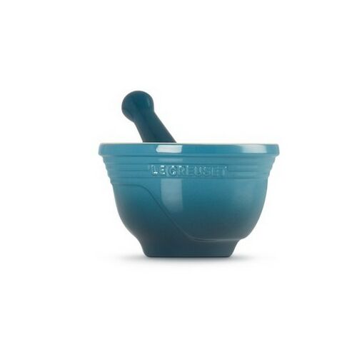Le Creuset aardewerken vijzel - deep teal