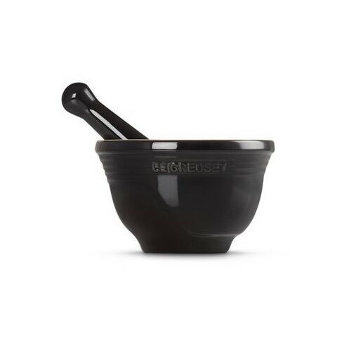 Le Creuset aardewerken vijzel - ebbenzwart