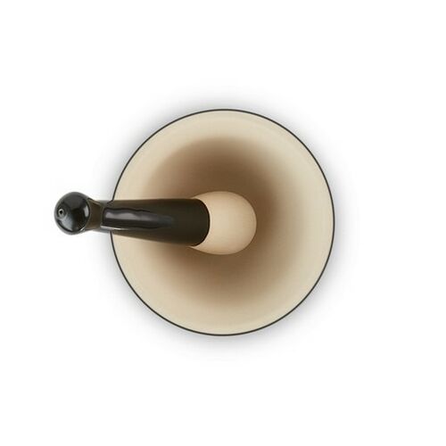 Le Creuset aardewerken vijzel - ebbenzwart