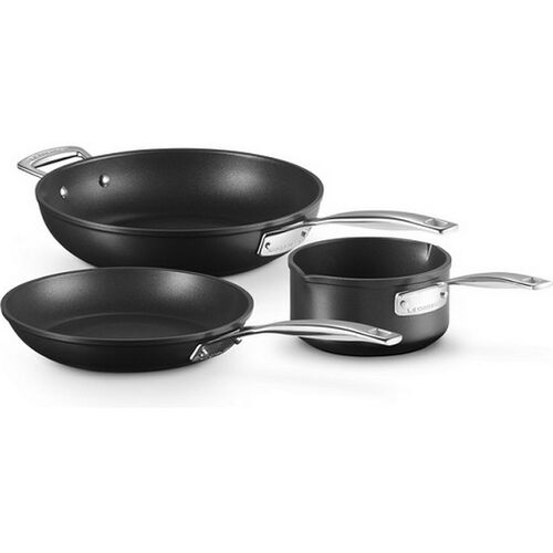 Le Creuset 3-delige pannenset met anti-aanbaklaag