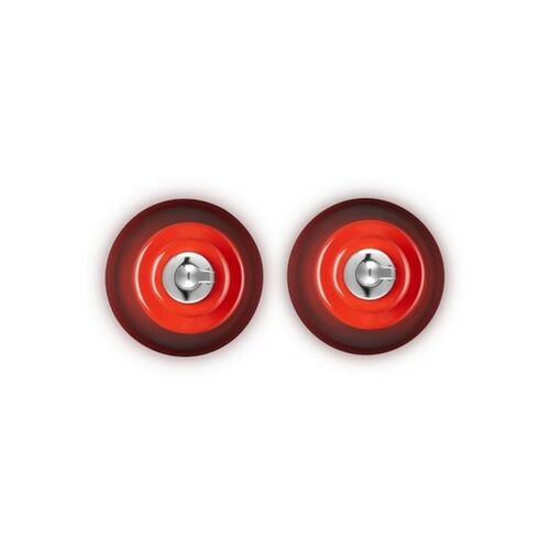 Le Creuset aardewerken olie en azijnset - kersenrood