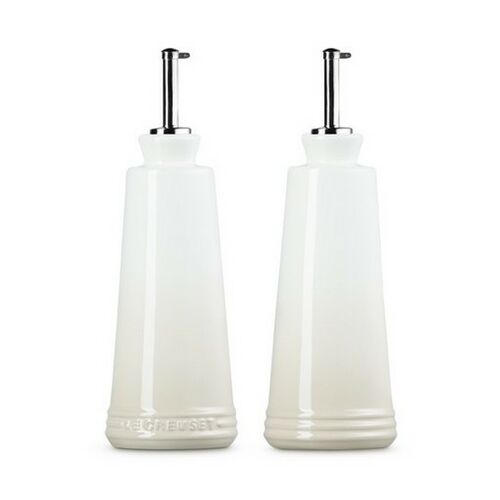 Le Creuset aardewerken olie en azijnset - meringue