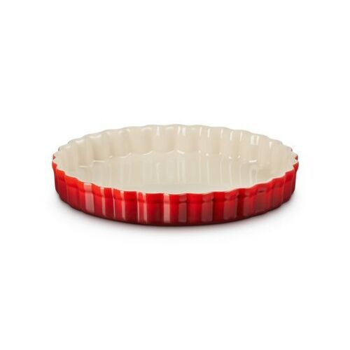 Le Creuset aardewerken taartvorm - 24 cm - kersenrood