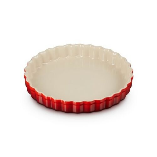 Le Creuset aardewerken taartvorm - 24 cm - kersenrood