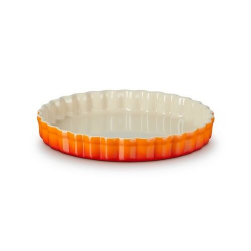 Le Creuset aardewerken taartvorm - 24 cm - oranjerood