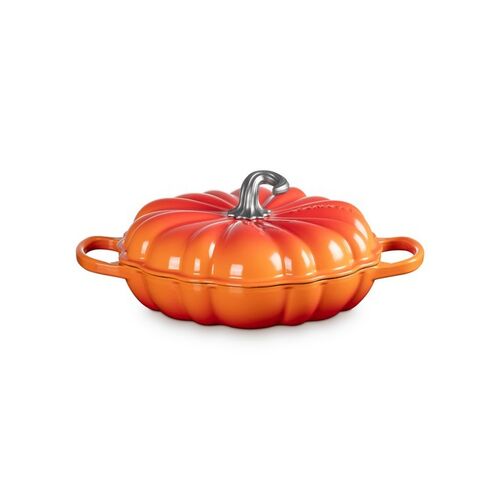Le Creuset gietijzeren pompoen campagnard 28cm / 2.5 liter - oranjerood