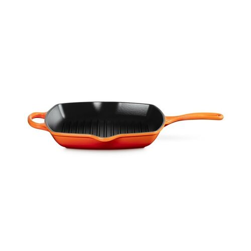 Le Creuset vierkante gietijzeren Grillit® - 26 cm - oranjerood