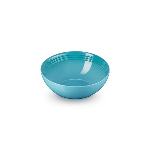 Le Creuset aardewerken serveerbowl - 24 cm - caribbean blue