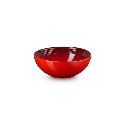 Le Creuset aardewerken serveerbowl - 24 cm - kersenrood
