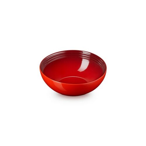 Le Creuset aardewerken serveerbowl - 24 cm - kersenrood