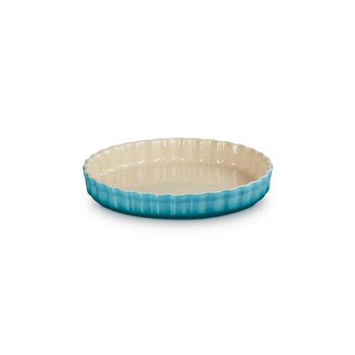 Le Creuset aardewerken taartvorm - 28 cm - caribbean blue