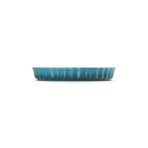Le Creuset aardewerken taartvorm - 28 cm - deep teal