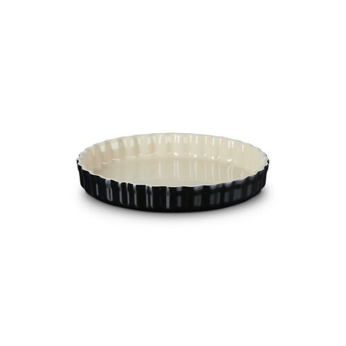 Le Creuset aardewerken taartvorm - 28 cm - ebbenzwart