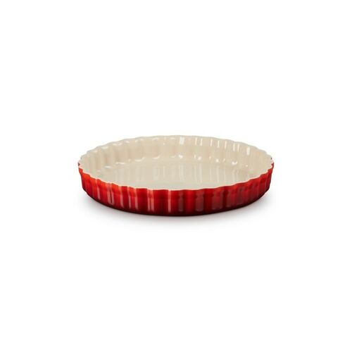 Le Creuset aardewerken taartvorm - 28 cm - kersenrood