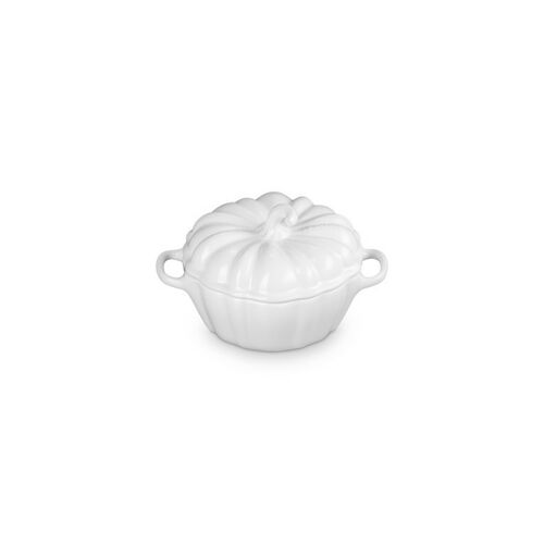 Le Creuset aardewerken mini-braadpan pompoen -  0.35 liter - wit