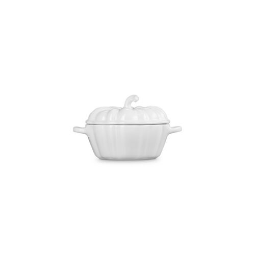 Le Creuset aardewerken mini-braadpan pompoen -  0.35 liter - wit