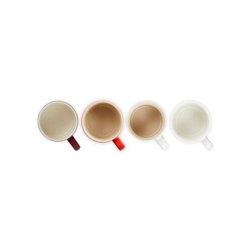 Le Creuset set van 4 aardewerken mokken - 0.35 liter - petits fours