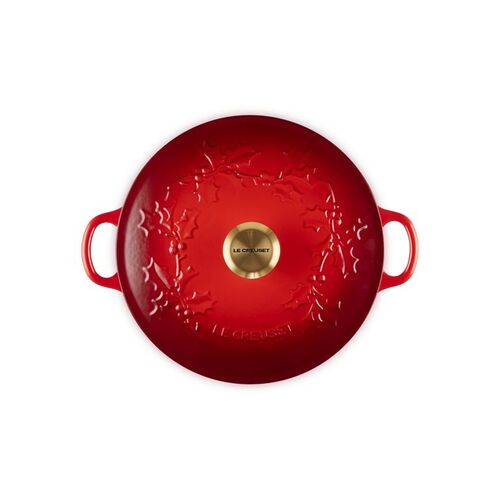 Le Creuset gietijzeren marmite - 26 cm / 4.1 liter - Holly - kersenrood