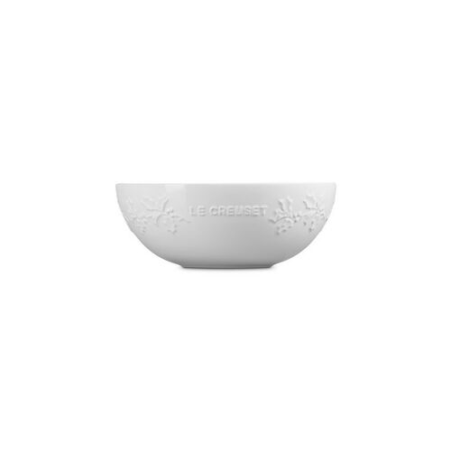 Le Creuset aardewerken serveerbowl Holly - 25 cm - wit
