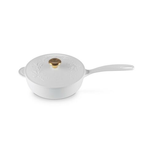 Le Creuset gietijzeren steelpan - Holly - wit